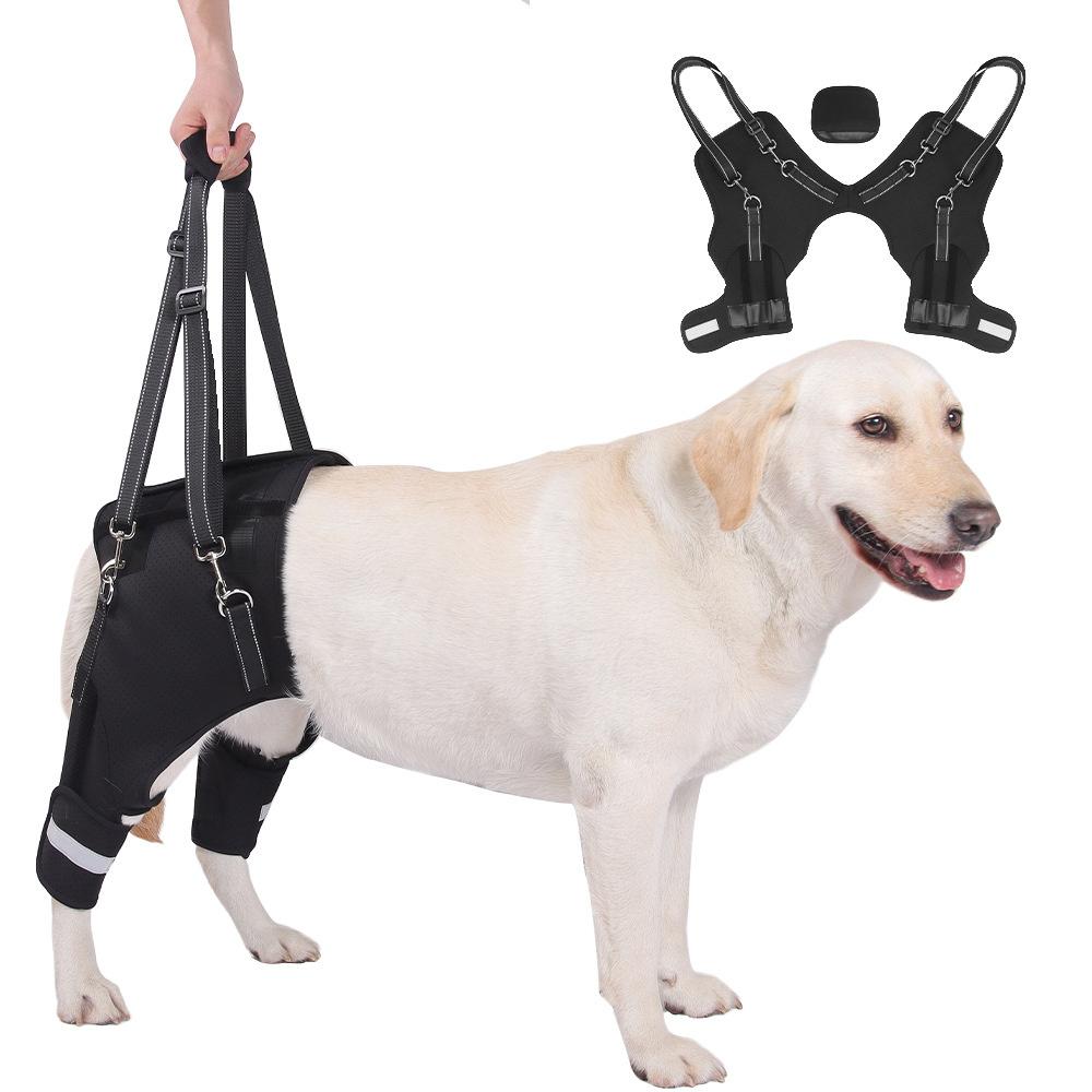 Dog Lift Harness Rear Leg Hip Support With Sturdy Handle Adjustable Soft Padded Pet Aid Assist Tool For Injured Or Elderly Dogs