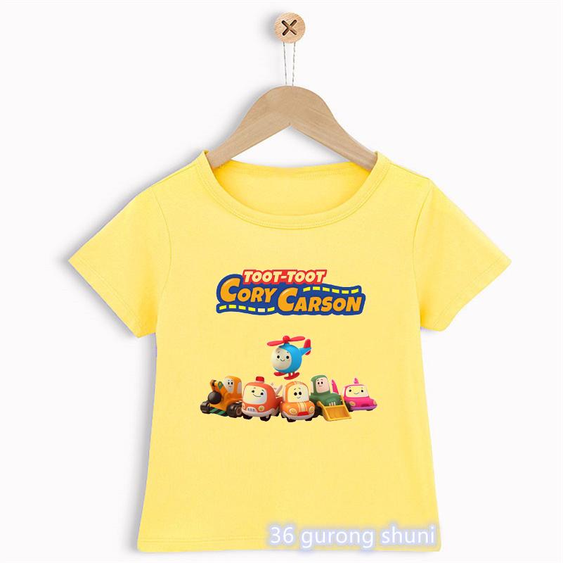 Hurry! Hurry! Cory Carson and Friends T-shirt Cute Cartoon Print Children s Summer Unisex 100