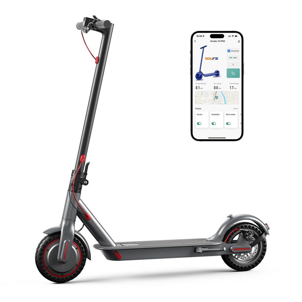 EMOKO T4 PRO City Commuting Unisex Elektrická koloběžka 350W Motor 36V10.4Ah Baterie 8.5 Palcové Nafukovací Silniční Pneumatiky Jízda Venku Skládací E-Koloběžka