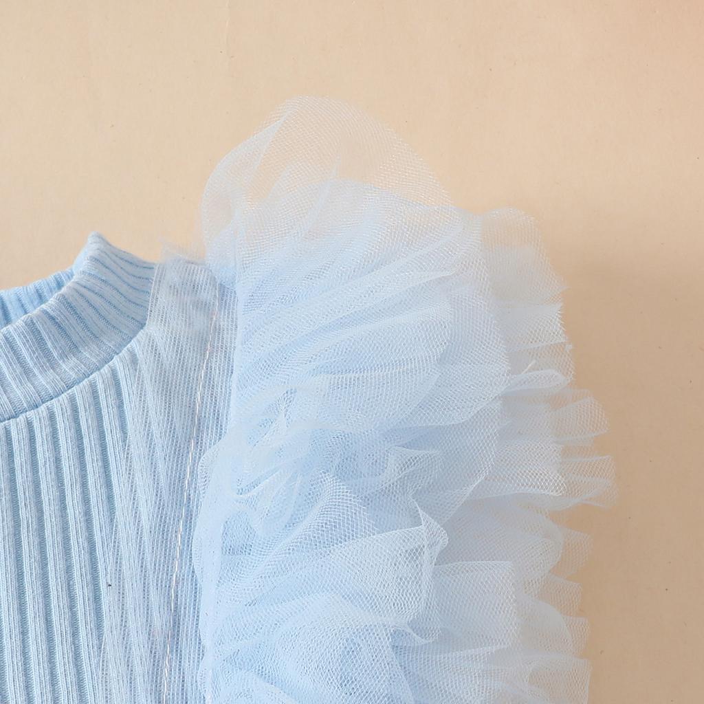 Conjunto de verão para meninas de 6 meses a 3 anos, blusa sem mangas + saia cor sólida com laço e bustiê