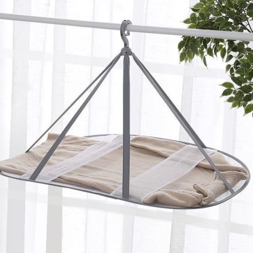 Karim 2-Tier Clothes Drying Net, Foldable, Flat Laundry Drying Net, Keeps Laundry Flat, Prevents Shape Change, Breathable, Suitable for Knitwear, Stuf