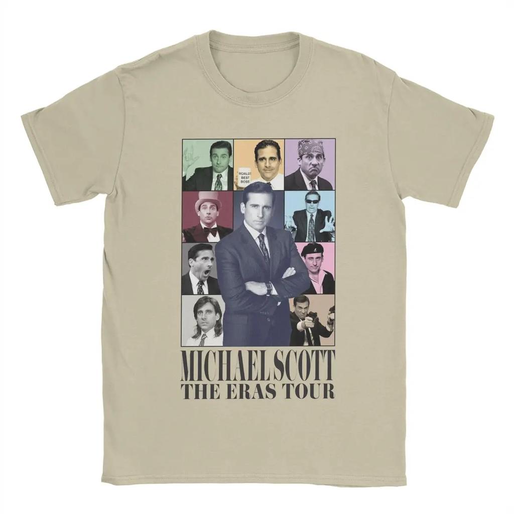 Michael Scott The Eras Tour Women T Shirts The Office Funny Tees Short Sleeve Crew Neck T-Shirt Cotton Adult Clothing
