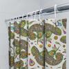 Bathroom Shower Curtain Decor With Modern Artistic Dachshund Print In Brown And Yellow Colors Waterproof Fabric For Home Decorat