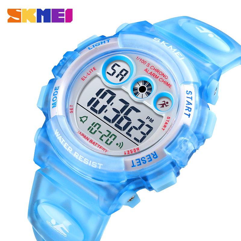 SKMEI Brand Waterproof Children Sports Watches For Girl Boys Fashion Digital LED Electronic Clock Student Kids Wristwatches