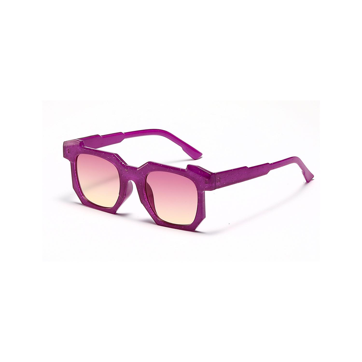 Small Frame Square Glasses Hip Hop Avant-Garde Color Personalized Sunglasses Women Niche Sunglasses Men фиолетовый