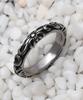 Blancier Two-Tone Obsidian Vine Bm257R1161 Vintage Ring