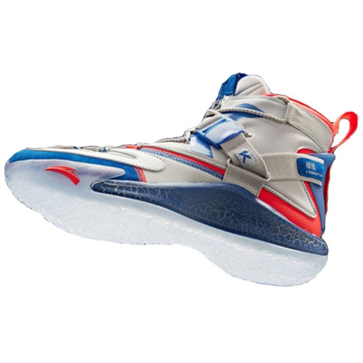 Anta KT5 KT Comfortable Non Slip Lightweight High Top Basketball Shoes Men's White Blue 11941102-7