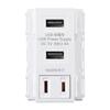 SANWA SUPPLY AC-Powered Recessed USB Power Outlet, White, TAP-KJUSB2AC1W