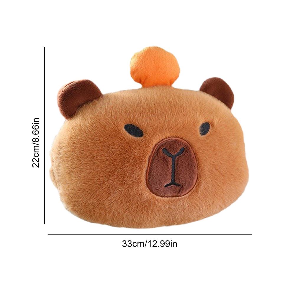 Car Seat Strap Pads Car Headrest Pillow Animal Capybara Shoulder Pads Cute Animal Headrest Pillow Automotive Seat Belt Pads