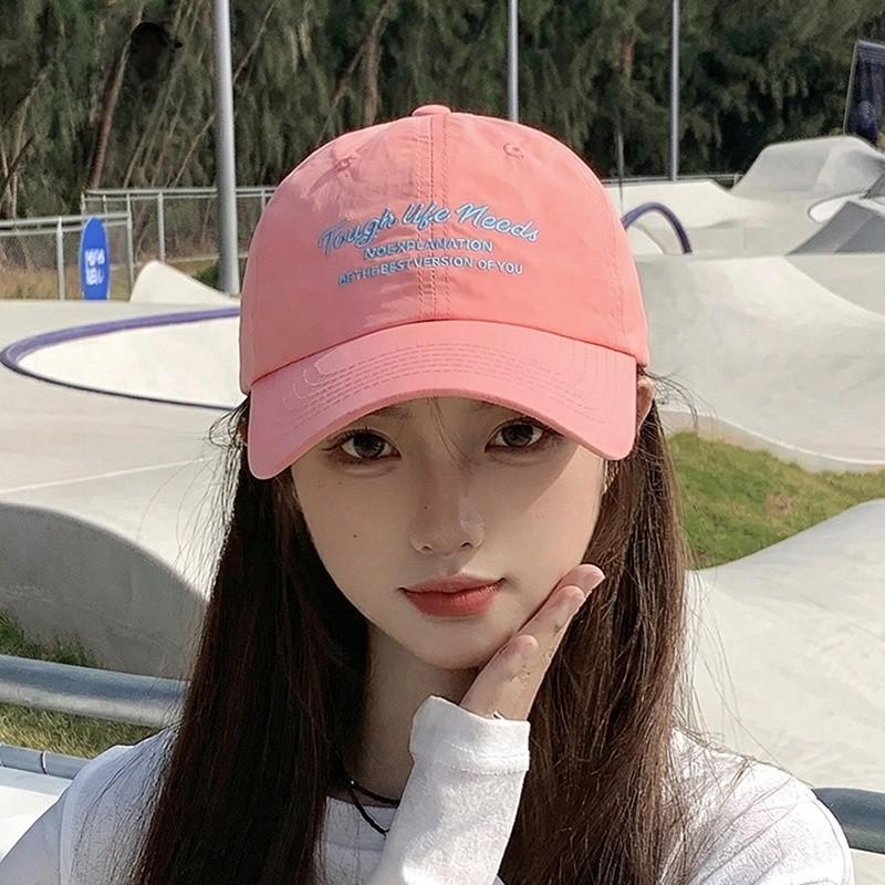 Spring Summer Embroidered Letter Baseball Cap With Breathable Waterproof Sun Protection For Women
