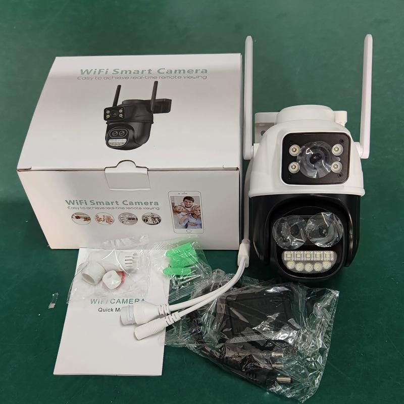 iCsee Xiongmai WiFi PTZ Dual Lens 360° Rotation Binocular Camera with 8x Zoom
