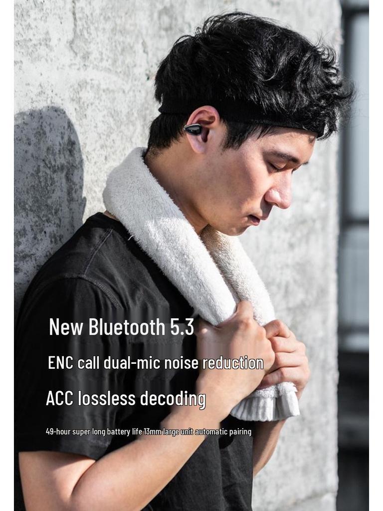 Cross-border Wireless Noise-Cancelling Over-ear Bluetooth Sports Earbuds with Large Battery and Ear Clip Design