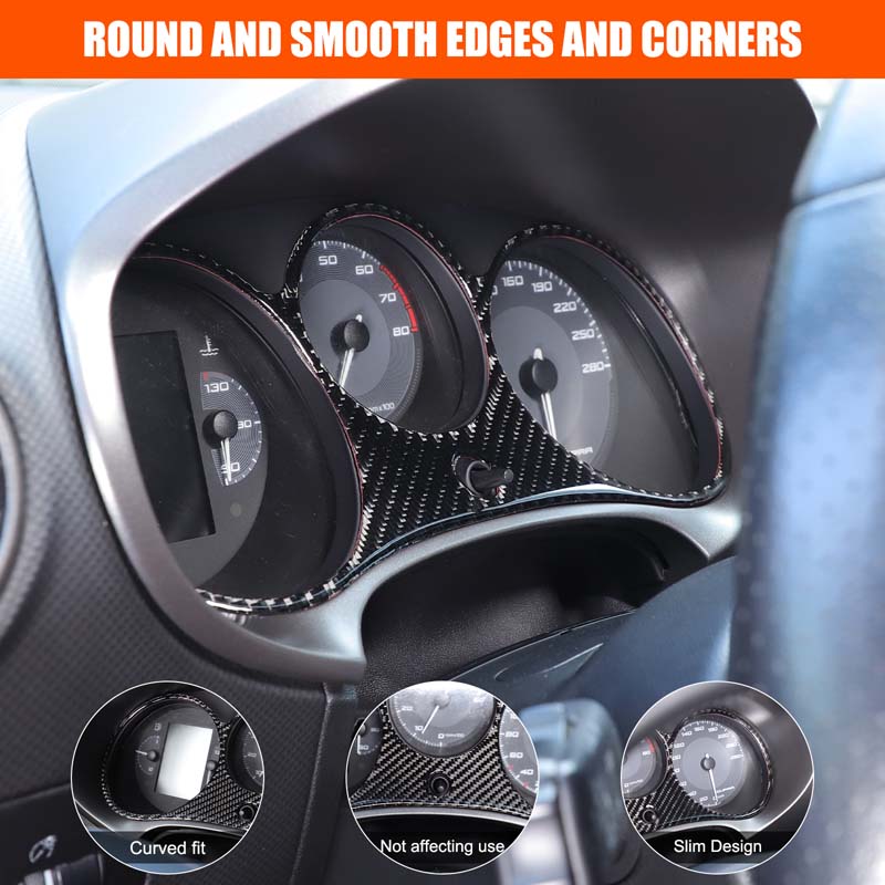 Soft carbon fiber For SEAT Leon MK2 2008-2012 Car Dashboard Tachometer Panel Decorative Cover Sticker Car Interior Accessories