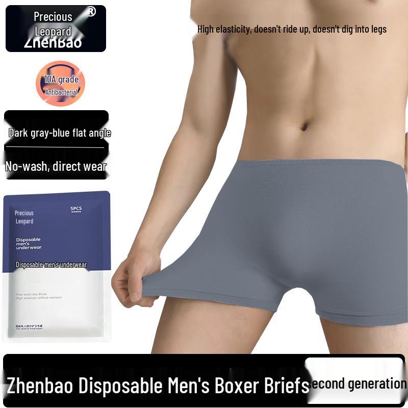 Gesteriliseerde Verdikte Wegwerp Boxer Briefs voor Mannen - Hoge Elasticiteit, Individueel Verpakt voor Reizen, Hotel, Sauna, Zakenreis, Wasvrij