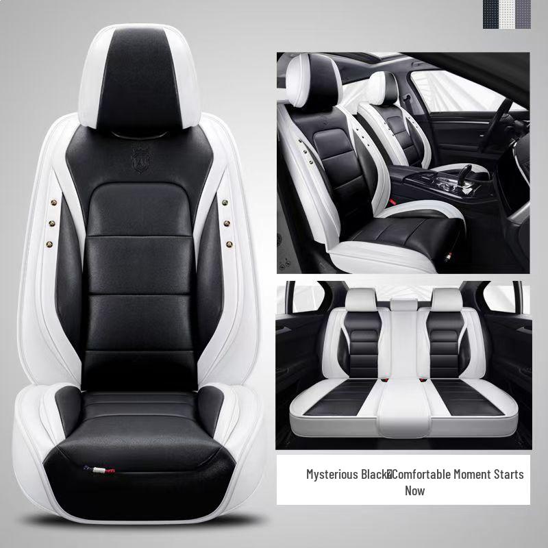 

Universal Cartoon Car Seat Cushion - Four Seasons, Wear-Resistant, Dirt-Resistant, Full Surround, Leather Cover for Five-Seaters Car Model + Year