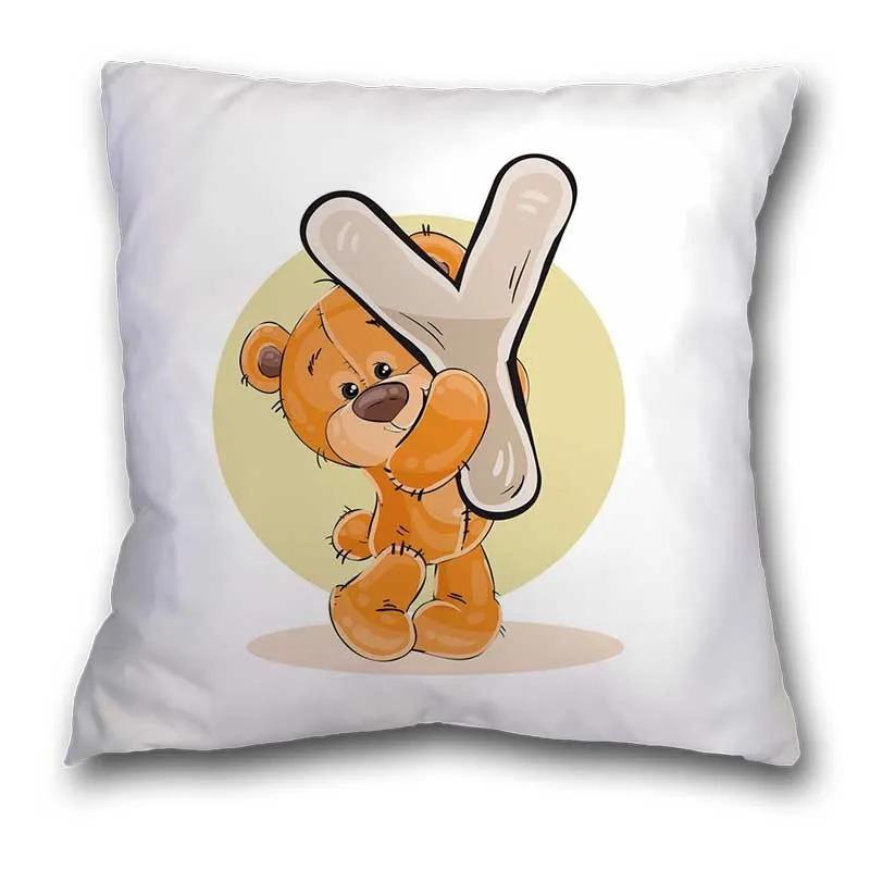 Cute Cartoon Bear Animal Pillowcase Cushion Cover Printing Suitable for Sofa Children's Room Decorative Pillowcase