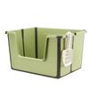 High Sides Collapsible Travel Cat Toilet Splashproof Semi-Closed Litter Box with Scoop  Home