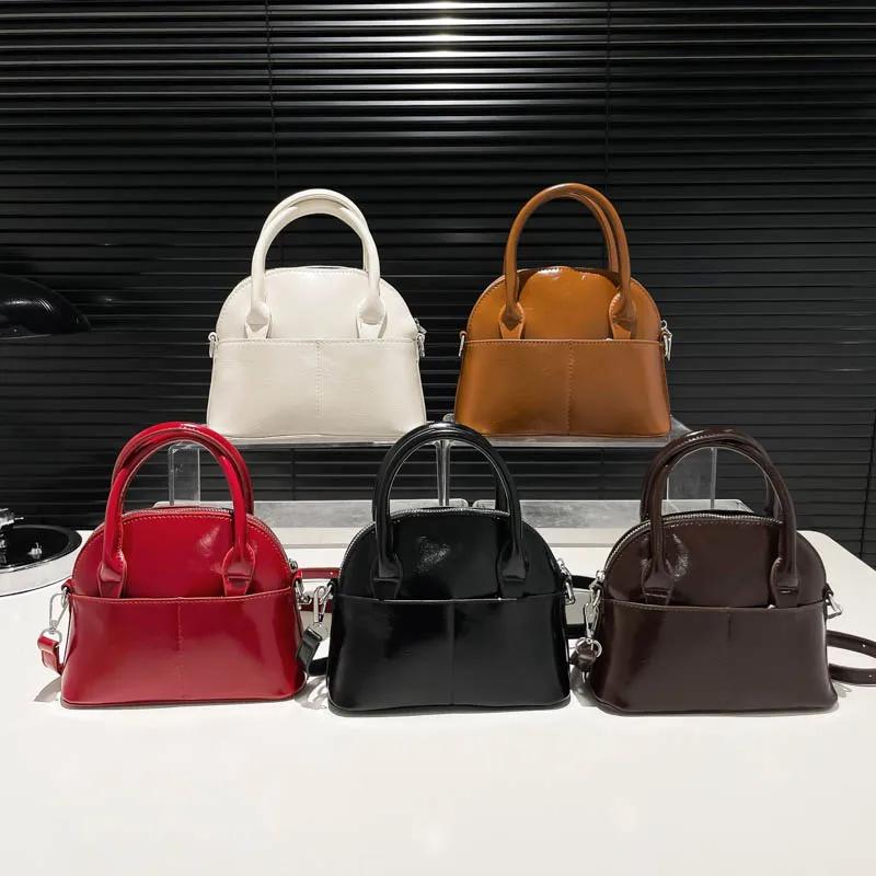 Simple High Quality Bright Plutonium Shoulder and Crossbody Bags Temperament Luxury Sense Autumn New Style Bags for Women