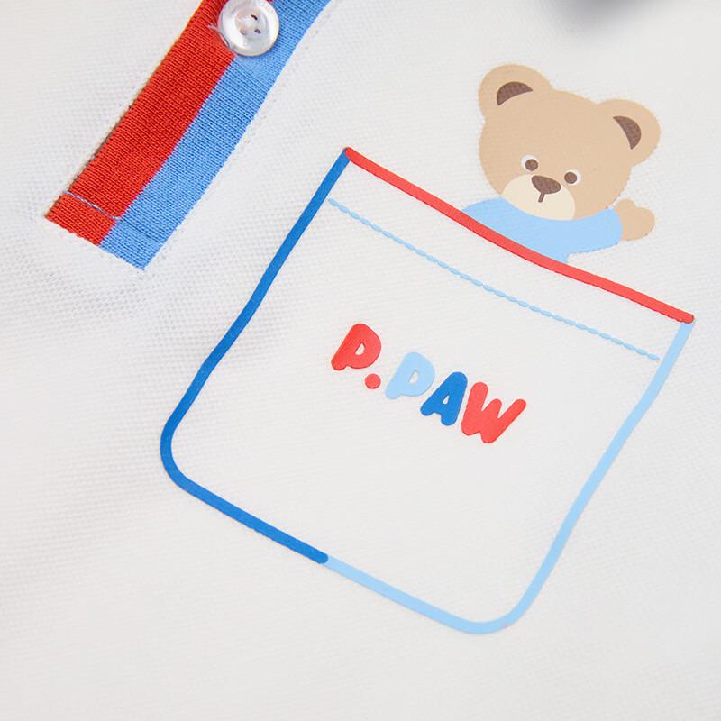 PawinPaw Baby Boys' Color-Block Polo T-Shirt