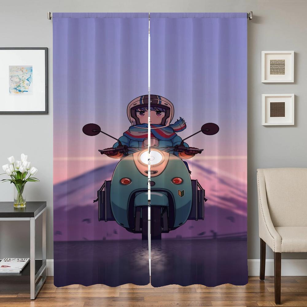 Home Interior Kitchen Curtains for Living Room 2 Pieces Blackout Curtains Door Curtain Young Girls Partition Bedroom Decoration