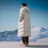 Anta Speed Warm Hot Technology Water-Resistant Duck Down Long Hooded Down Jacket Men outerwear Milled-Gray 952447910-2