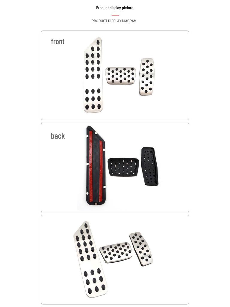 Antypoślizgowe nakładki na pedały do Chevrolet Cruze - Gaz, Hamulec, Podnóżek Akcesoria do wnętrza