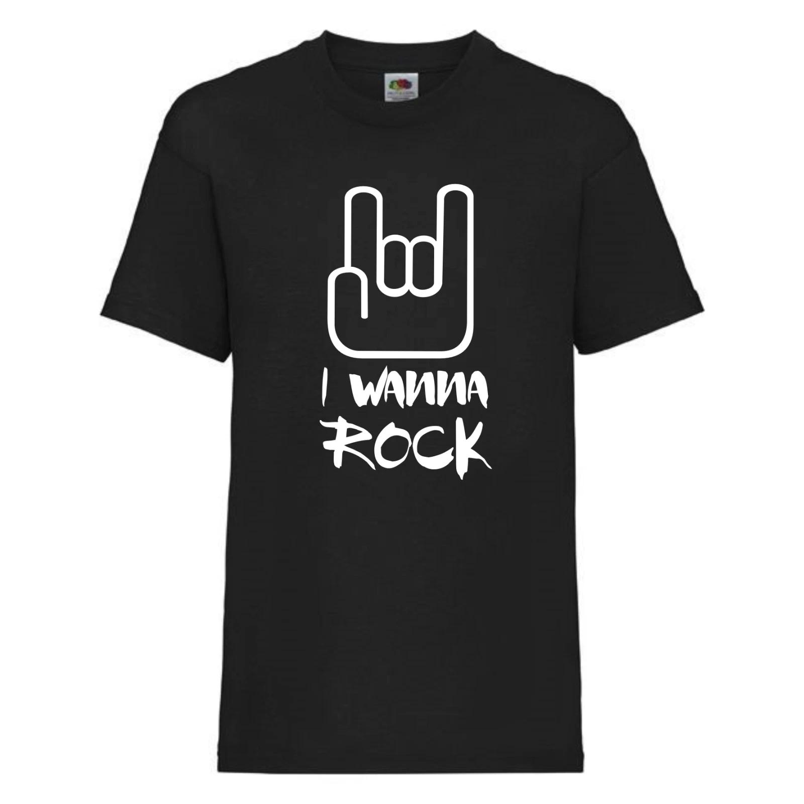 Kids/Babies Cool Rock Music T-Shirt - I Wanna Rock - Rocker, Birthday Gift S