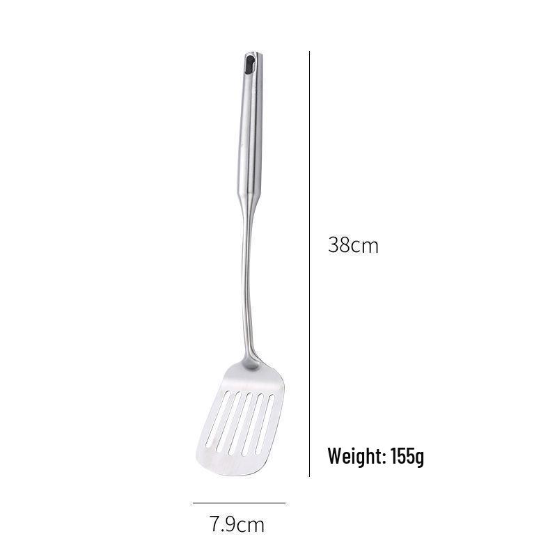 Pearwood Handle Stainless Steel Ladle - Long Handle Spoon for Soup, Porridge, and Stir-fry.