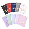 Passport Holder with Letter Print for Women Men Passport Protective Cover Travel Wallet Ticket Holder ID Card Clip Bags