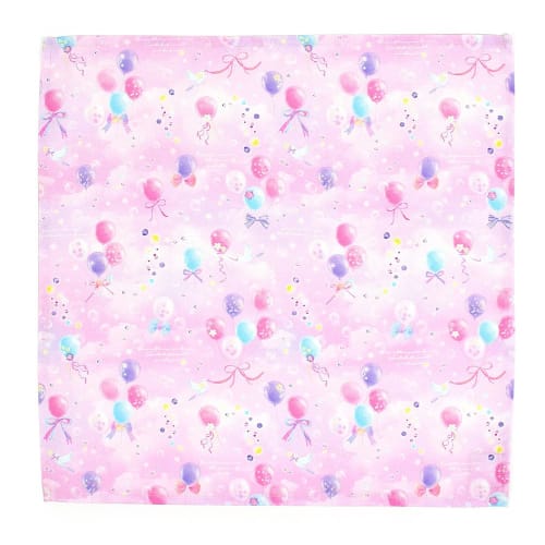 COLORFUL CANDY STYLE Lunch Cloths (45cm x 45cm) for Girls, Set of 2, School Lunch Napkins, Bento Boxes, Standard Square, Mermaid and Pastel Balloon Se