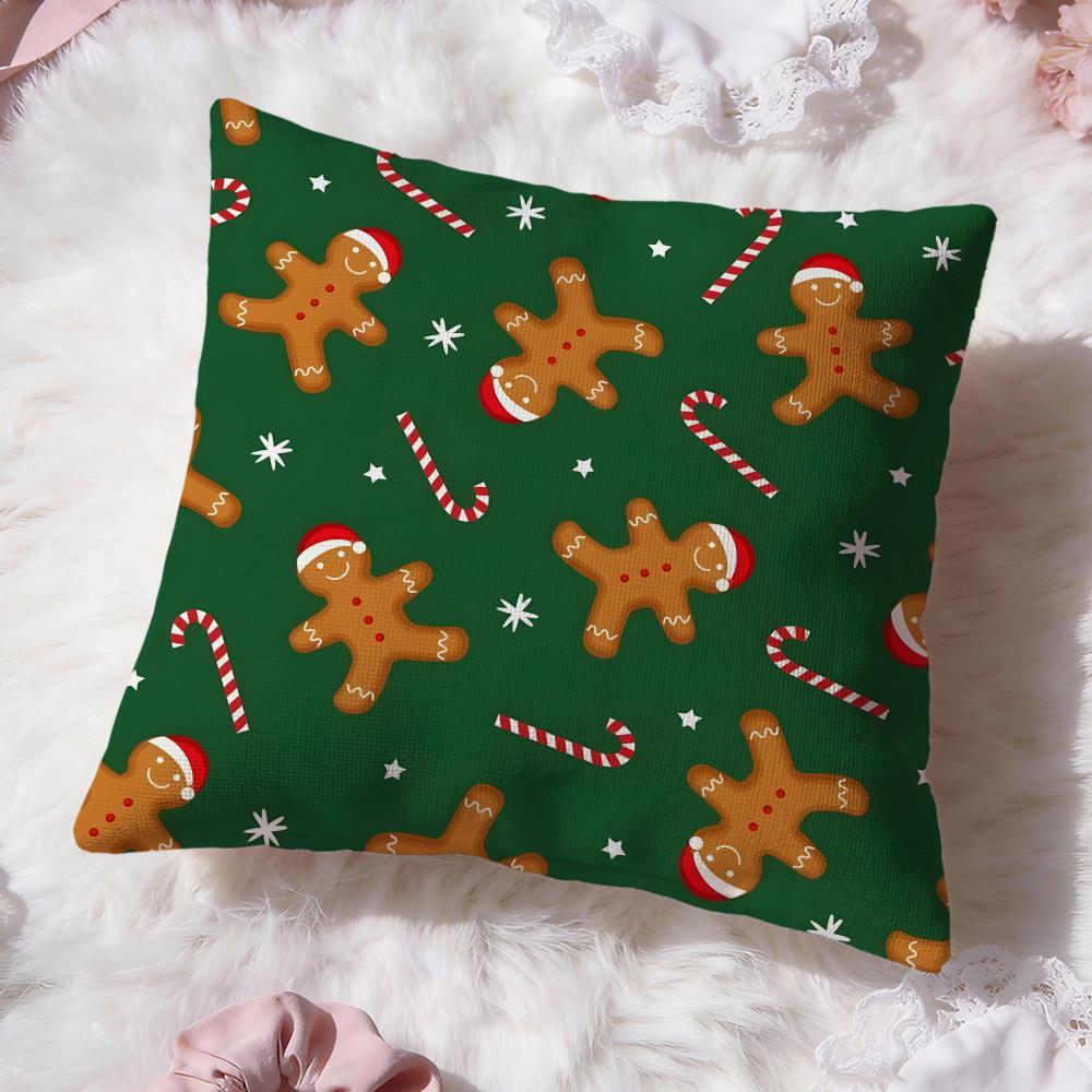 Christmas Cushion Cover Premium Comfort Reversible Pillow Cove -Two In One Design for Any Room & Car Interior