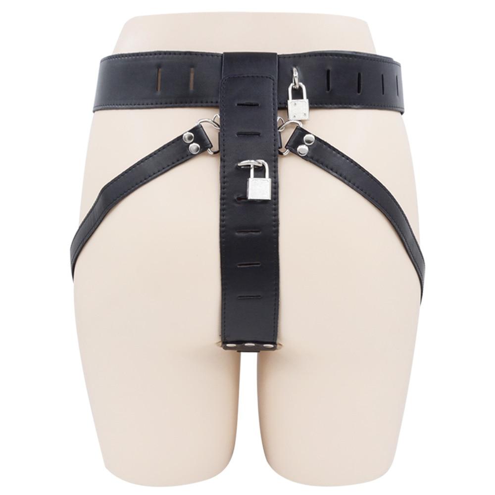 Chastity Locks for Men Wearing Underwear Male Slave Lower Body Training Gay Sex Toys BDSM PU Leather Harness