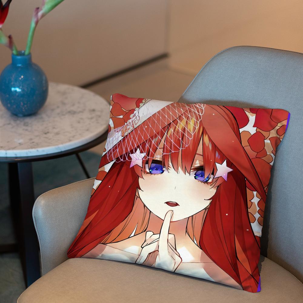 The Quintessential Quintuplets Cushion Cover 2-in-1 Reversible Plush Pillow Cover | Car/Sofa/Bed | Perfect Gift