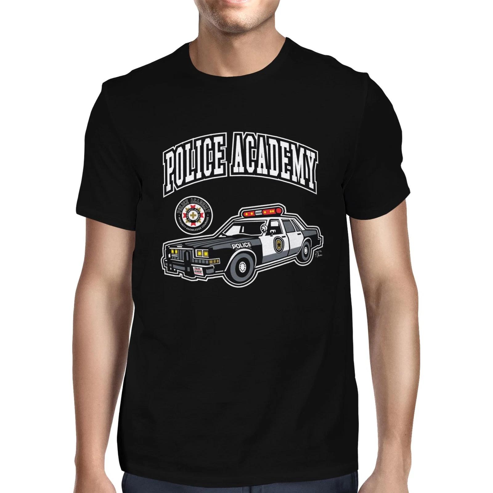 1Tee Mens Police Academy Car T-Shirt XL