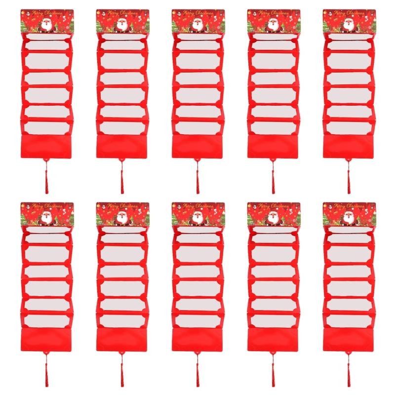 Festival Santa Design 10 Compartment Cash Envelopes Holiday Gift Box Durable Paper Christmas Party Essential