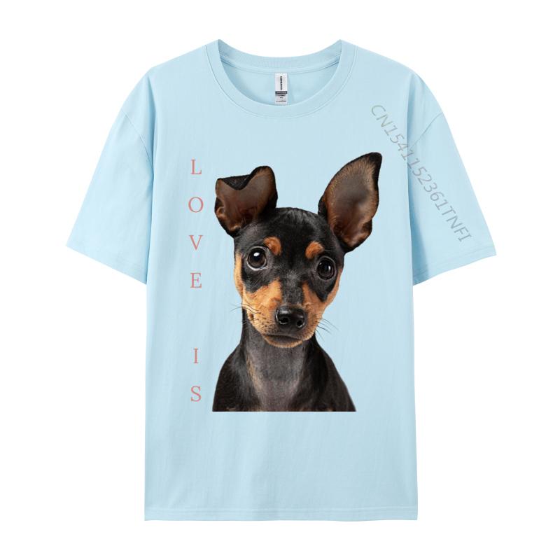 Maglietta Pinscher Nano Mamma Papà del Cane T-shirt Amore Cucciolo Magliette per Animali Domestici Ultimo Modello Camisa Manica Corta Magliette Unisex Top Casual T-shirt