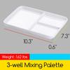 MEEDEN Ceramic Watercolor Palette, Suitable for Watercolors, Acrylics, and Gouache. Easy To Clean, Use, and Carry. 25 X 18 Cm. Ideal for Students, Beg
