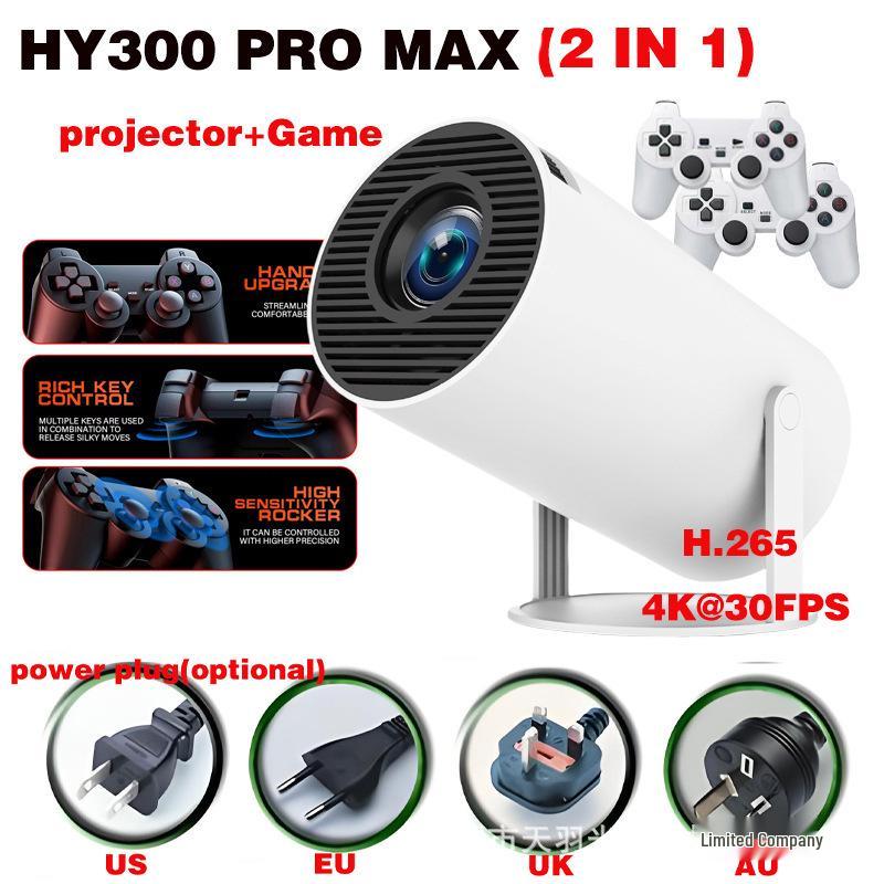 HY300MAX Portable HD Gaming Projector with Controller