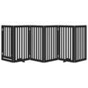 Vidaxl Foldable Dog Gate, With Door, 6 Panels, Black, 300 Cm