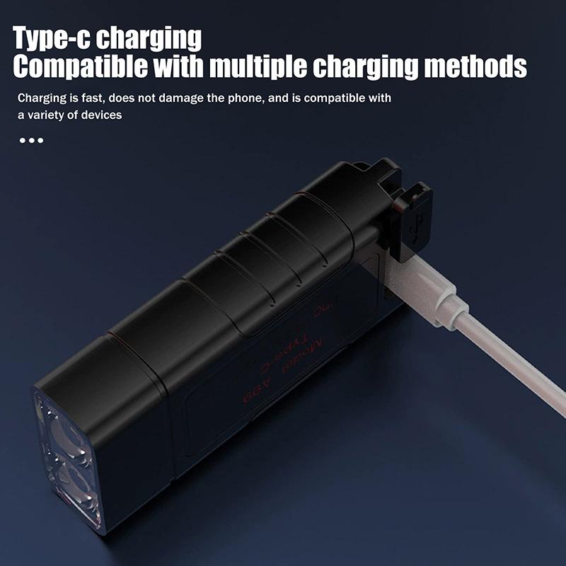 Dual Core Led Flashlight Waterproof Lightweight Rechargeable Outdoor Camping Strong Light Long-Range Portable Keychain Light