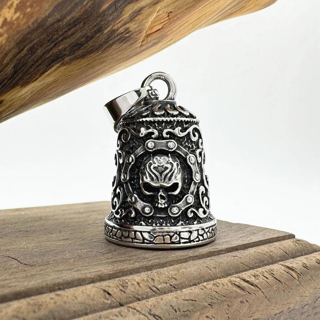 Motorcycle Bells Motorcycle Riding Skull Bell Vintage Handmade Biker Ornament Weatherproof Rider Key Chain For Road Trip Riding
