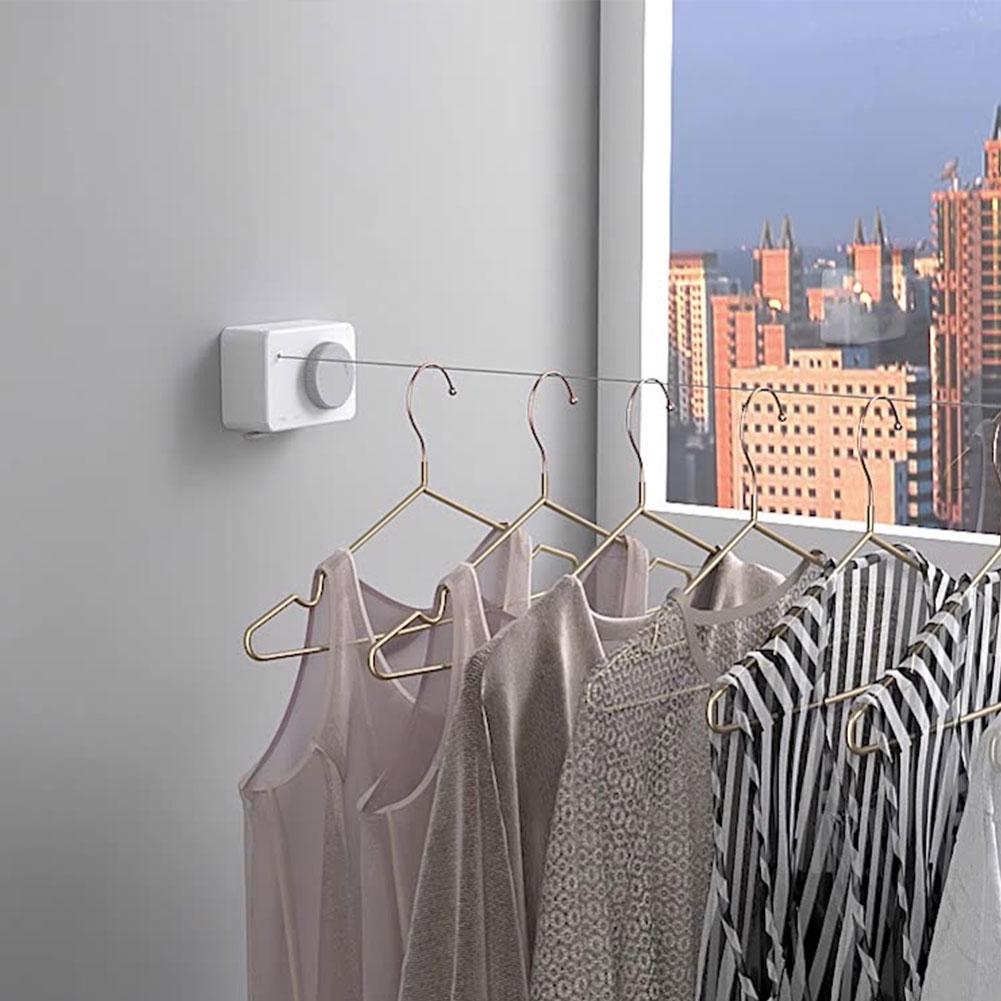 Retractil Aluminum Reel Clothesline Waterproof Wall Mounted Anti-Rust Heavy Duty Clothes Line for Indoor Outdoor Camping