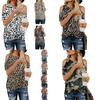 Elegante T-shirt da Donna con Stampa Leopardata e Design Cold Shoulder Perfetta per l'Estate