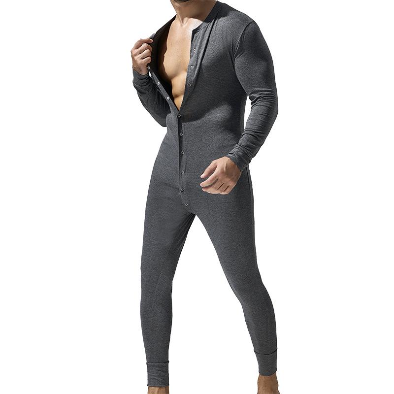 2024 Spring Jumpsuit: Open-Crotch Pajama Set with Long-Sleeve Top and Pants