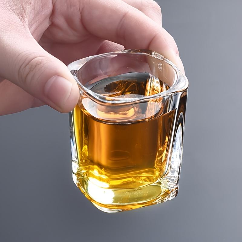 Traditional Chinese Liquor Glass Cups Set 1L Small Square Shot Glass Home Barware