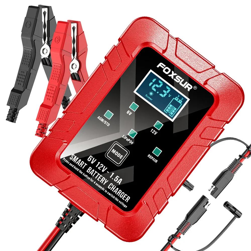 6V 12V 1.5A Smart Car Battery Maintainer Battery Trickle Charger for RV Car Truck Motorcycle SEA Fast Charger