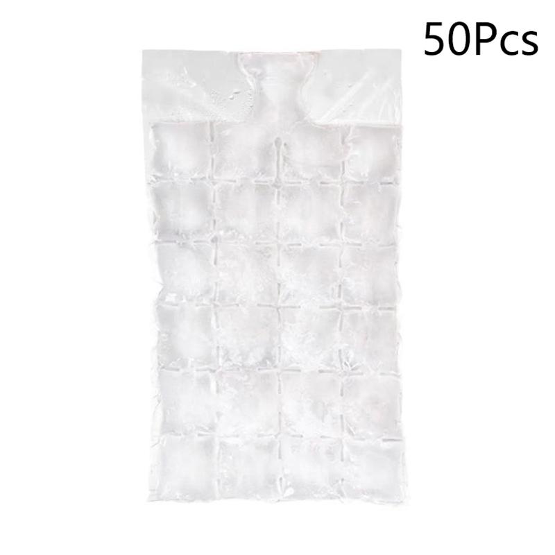 10/50Pcs Disposable Ice Bag Lattice Ice Cube Mold Bar Self-Sealing Ice Tray Bag Ice Cube Bag Box Edible Frozen Ice Cube