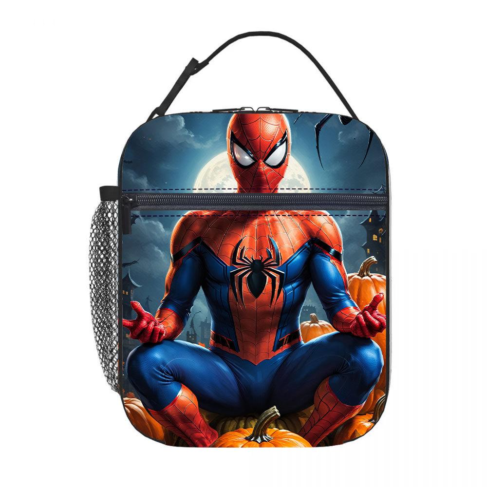 Spider-Man Lunch Bag Anime Cartoon Tote Bag Student Bento Bag Aluminum Foil Thermal Insulation Meal Bag Lunch Box Bag