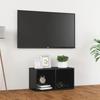VidaXL TV Stand Glossy Grey 72x35x36.5 Cm Particleboard