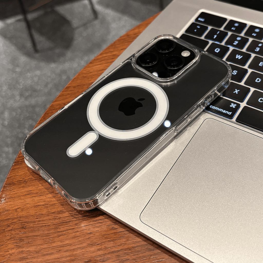 For IPhone 16 Promax Transparent Magnetic Phone Case for Apple 15 Official Simplified Protective Case 14PC Hard Case